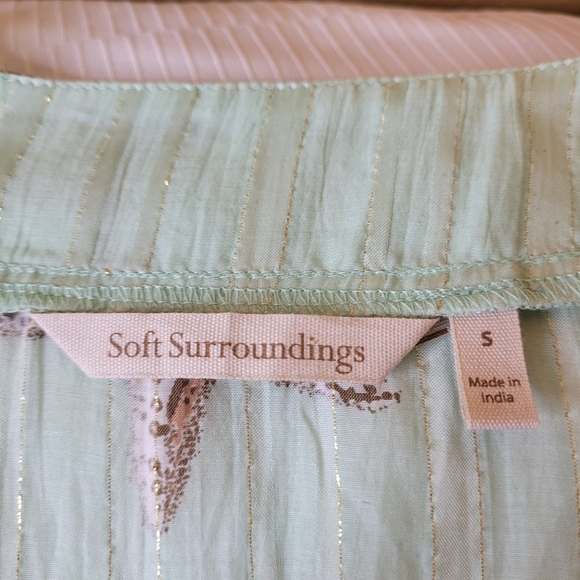 Soft Surroundings Stella Marina Top Metallic Thread Sea Shells Starfish Beaded s - Picture 4 of 9